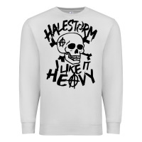 Dove Grey Skull I like It Heovy Halestorm Premium Sweatshirt - artisFamous