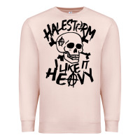 Pale Pink Skull I like It Heovy Halestorm Premium Sweatshirt - artisFamous