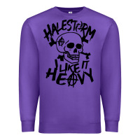 Purple Skull I like It Heovy Halestorm Premium Sweatshirt - artisFamous