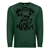 Sports Green Skull I like It Heovy Halestorm Premium Sweatshirt - artisFamous
