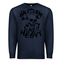 Navy Skull I like It Heovy Halestorm Premium Sweatshirt - artisFamous