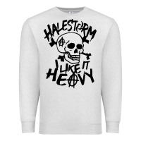 Oatmeal Heather Skull I like It Heovy Halestorm Premium Sweatshirt - artisFamous