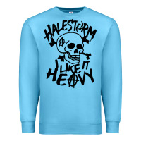 Ocean Blue Skull I like It Heovy Halestorm Premium Sweatshirt - artisFamous
