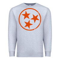 Heather Grey tennessee flag vintage grunge distressed graphic Premium Sweatshirt - artisFamous