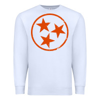 White tennessee flag vintage grunge distressed graphic Premium Sweatshirt - artisFamous