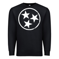 Black tennessee flag vintage grunge distressed graphic Premium Sweatshirt - artisFamous