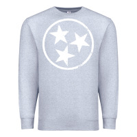 Heather Grey tennessee flag vintage grunge distressed graphic Premium Sweatshirt - artisFamous