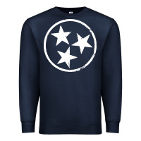 Navy tennessee flag vintage grunge distressed graphic Premium Sweatshirt - artisFamous
