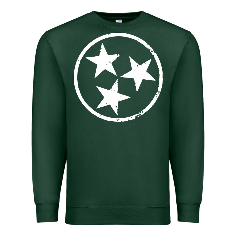 Tennessee Flag Vintage Grunge Distressed Graphic Premium Sweatshirt by artisFamous | Teevron