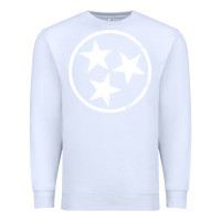 White tennessee flag vintage grunge distressed graphic Premium Sweatshirt - artisFamous