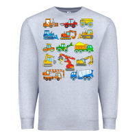 Heather Grey construction excavator shirt for boys girls men and women t shirt Premium Sweatshirt - artisFamous