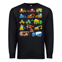 Black construction excavator shirt for boys girls men and women t shirt Premium Sweatshirt - artisFamous