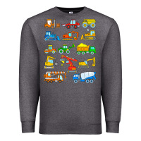 Charcoal Heather construction excavator shirt for boys girls men and women t shirt Premium Sweatshirt - artisFamous