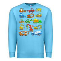 Ocean Blue construction excavator shirt for boys girls men and women t shirt Premium Sweatshirt - artisFamous