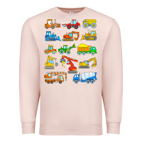 Pale Pink construction excavator shirt for boys girls men and women t shirt Premium Sweatshirt - artisFamous