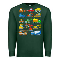 Sports Green construction excavator shirt for boys girls men and women t shirt Premium Sweatshirt - artisFamous