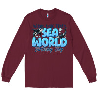 Burgundy Whale Hello There Sea World Birthday Boy Long Sleeve Tee - CowhideDigitalArt