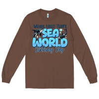 Chestnut Whale Hello There Sea World Birthday Boy Long Sleeve Tee - CowhideDigitalArt