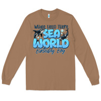 Toasted Coconut Whale Hello There Sea World Birthday Boy Long Sleeve Tee - CowhideDigitalArt
