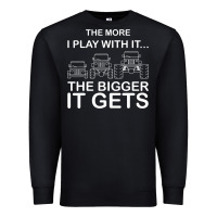 Black cool the more i play with it...the bigger it gets men women t shirt Premium Sweatshirt - artisFamous