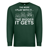 Sports Green cool the more i play with it...the bigger it gets men women t shirt Premium Sweatshirt - artisFamous