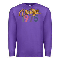 Purple retro vintage 1975 women's Premium Sweatshirt - artisFamous