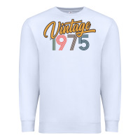 White retro vintage 1975 women's Premium Sweatshirt - artisFamous