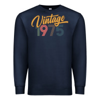 Navy retro vintage 1975 women's Premium Sweatshirt - artisFamous