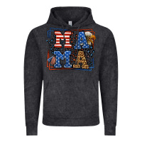 Vintage Black Army Veteran mama leopard frame 4th of July Vintage Hoodie - LillyAllenDesigns