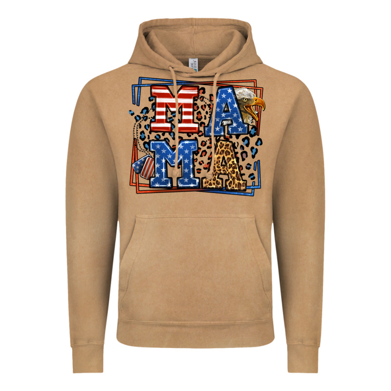 Army Veteran Mama Leopard Frame 4th Of July Vintage Hoodie by LillyAllenDesigns | Teevron