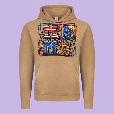 Army Veteran Mama Leopard Frame 4th Of July Vintage Hoodie Designed By Lillyallendesigns