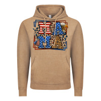 Vintage Coffee Army Veteran mama leopard frame 4th of July Vintage Hoodie - LillyAllenDesigns