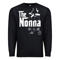 Black The Nonna! Italy Grandmother Baby Hang Toys Premium Sweatshirt - artisFamous