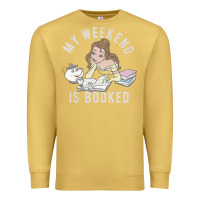 Antique Gold beauty and the beast belle my weekend is booked t shirt Premium Sweatshirt - artisFamous