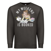 Smoke beauty and the beast belle my weekend is booked t shirt Premium Sweatshirt - artisFamous