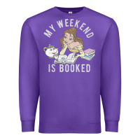 Purple beauty and the beast belle my weekend is booked t shirt Premium Sweatshirt - artisFamous