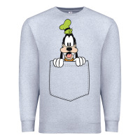 Heather Grey goofy pocket goofy pocket t shirt Premium Sweatshirt - artisFamous