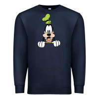 Navy goofy pocket goofy pocket t shirt Premium Sweatshirt - artisFamous