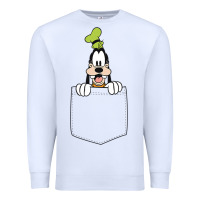 White goofy pocket goofy pocket t shirt Premium Sweatshirt - artisFamous