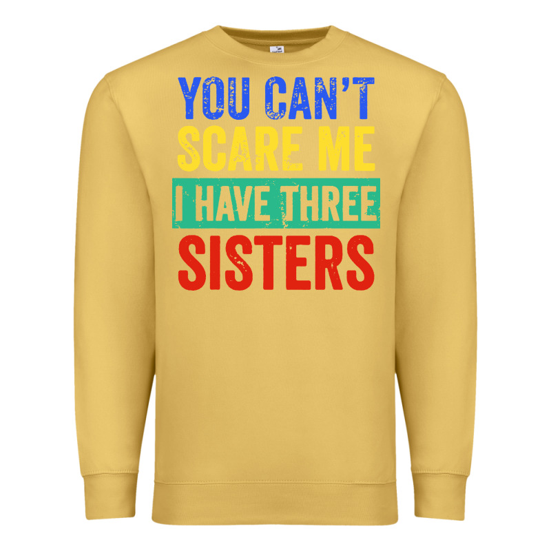 You Can't Scare Me I Have Three Sisters Funny Brother Premium Sweatshirt by artisFamous | Teevron