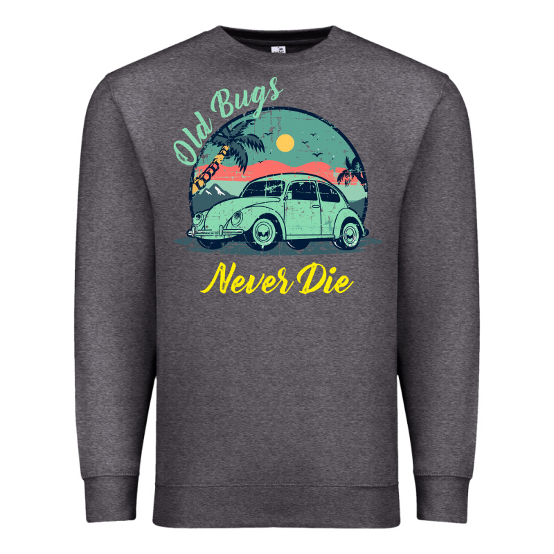 Vintage Funny Beetle Bug Distressed Classic Cars Old Bugs Never Die Premium Sweatshirt by artisFamous | Teevron