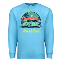 Ocean Blue Vintage Funny Beetle Bug Distressed Classic Cars Old Bugs Never Die Premium Sweatshirt - artisFamous