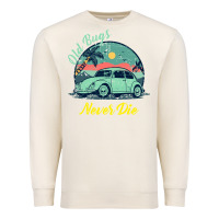 Sandshell Vintage Funny Beetle Bug Distressed Classic Cars Old Bugs Never Die Premium Sweatshirt - artisFamous