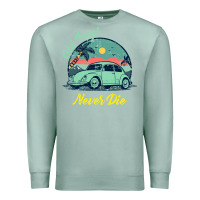 Seafoam Vintage Funny Beetle Bug Distressed Classic Cars Old Bugs Never Die Premium Sweatshirt - artisFamous