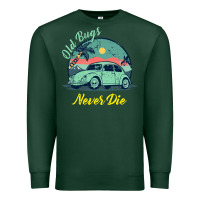 Sports Green Vintage Funny Beetle Bug Distressed Classic Cars Old Bugs Never Die Premium Sweatshirt - artisFamous