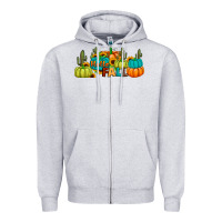 Heather Grey hello fall Zipper Hoodie - JahusDesignShop