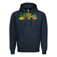 Navy hello fall Zipper Hoodie - JahusDesignShop