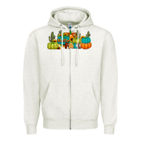 Oatmeal Heather hello fall Zipper Hoodie - JahusDesignShop