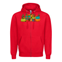 Red hello fall Zipper Hoodie - JahusDesignShop