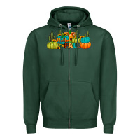 Sports Green hello fall Zipper Hoodie - JahusDesignShop